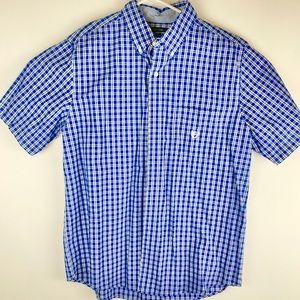 Chaps Easy Care Button down size large Blue